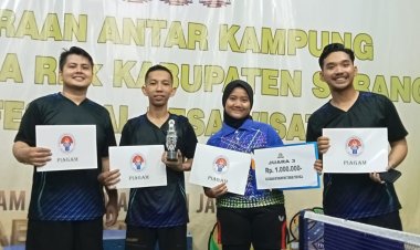 Prestasi Gemilang Tim Tenis Meja Kecamatan Anyar di Piala Kemenpora Tahun 2024