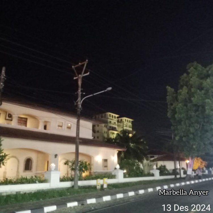 Menjelang liburan NATARU, lampu PJU disepanjang Jalan Nasional Kawasan Wisata Anyer dan Cinangka banyak yang padam