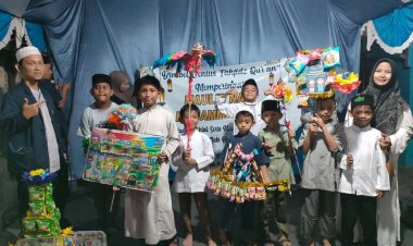 Majelis Taklim Tahfidz Qur'an Bimbel Genius Gelar Maulid, Adakan Pawai Mulud, Lomba Kembang Mulud & Pentas Al Qur'an