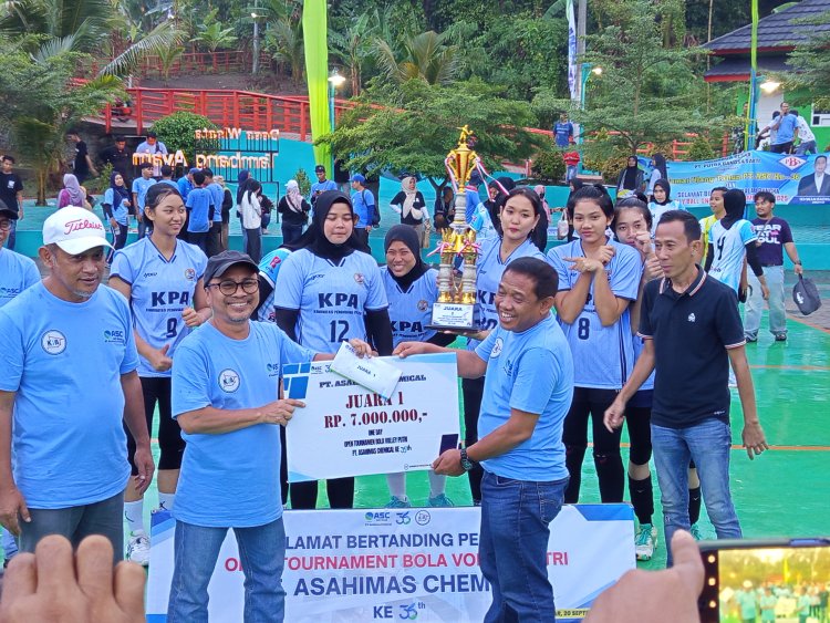Meriahkan HUT Yang Ke 36 PT Asahimas Chemical Gelar One Day Open Tournament Volley Ball Putri