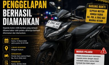 Unit Reskrim Polsek Anyar Berhasil Temukan Sepeda Motor Korban Penggelapan, Pelaku Telah Dilimpahkan ke Kejaksaan
