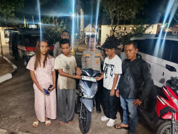 Polsek Cinangka Gelar KRYD, Bubarkan Aksi Balap Liar Remaja di Jalur Anyer–Carita