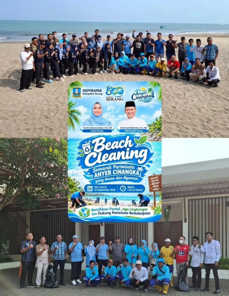 Pemkab Serang Gelar Gerakan Indonesia ASRI, Bersihkan Pantai Anyer–Cinangka untuk Dukung Pariwisata Berkelanjutan